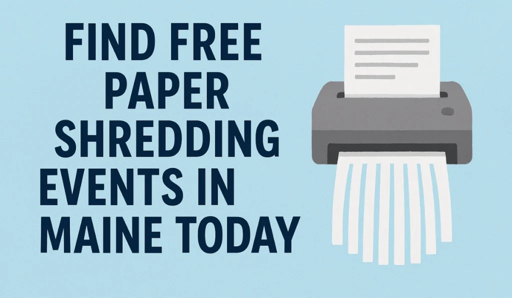 Find Free Paper Shredding Events In Maine Today