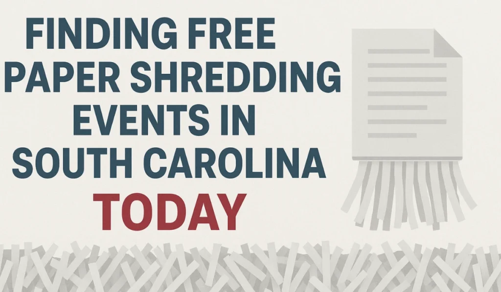 Finding Free Paper Shredding Events in South Carolina Today