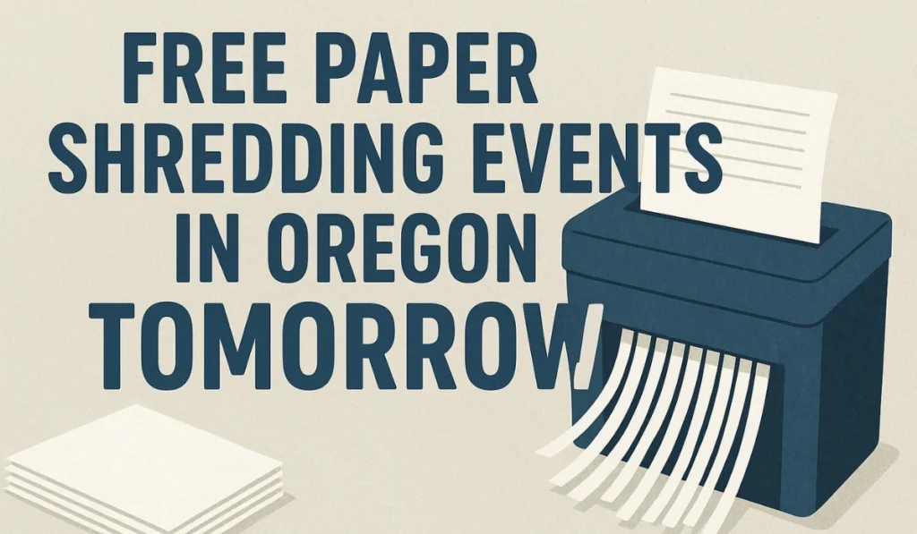 Free Paper Shredding Events In Oregon TOMORROW