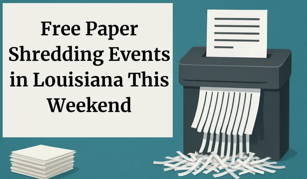 Free Paper Shredding Events in Louisiana This Weekend