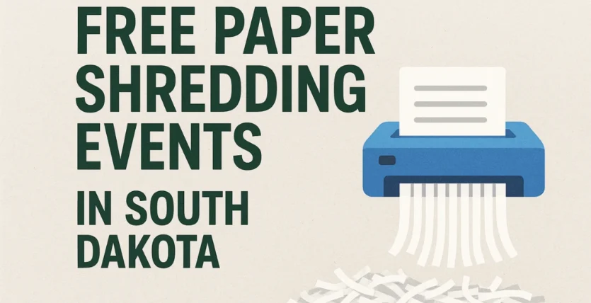 Free Paper Shredding Events in South Dakota